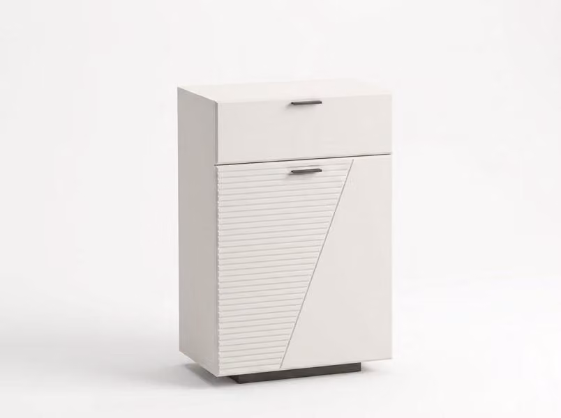 Comodino spazioso, elegante, confortevole, bianco, moderno, stile