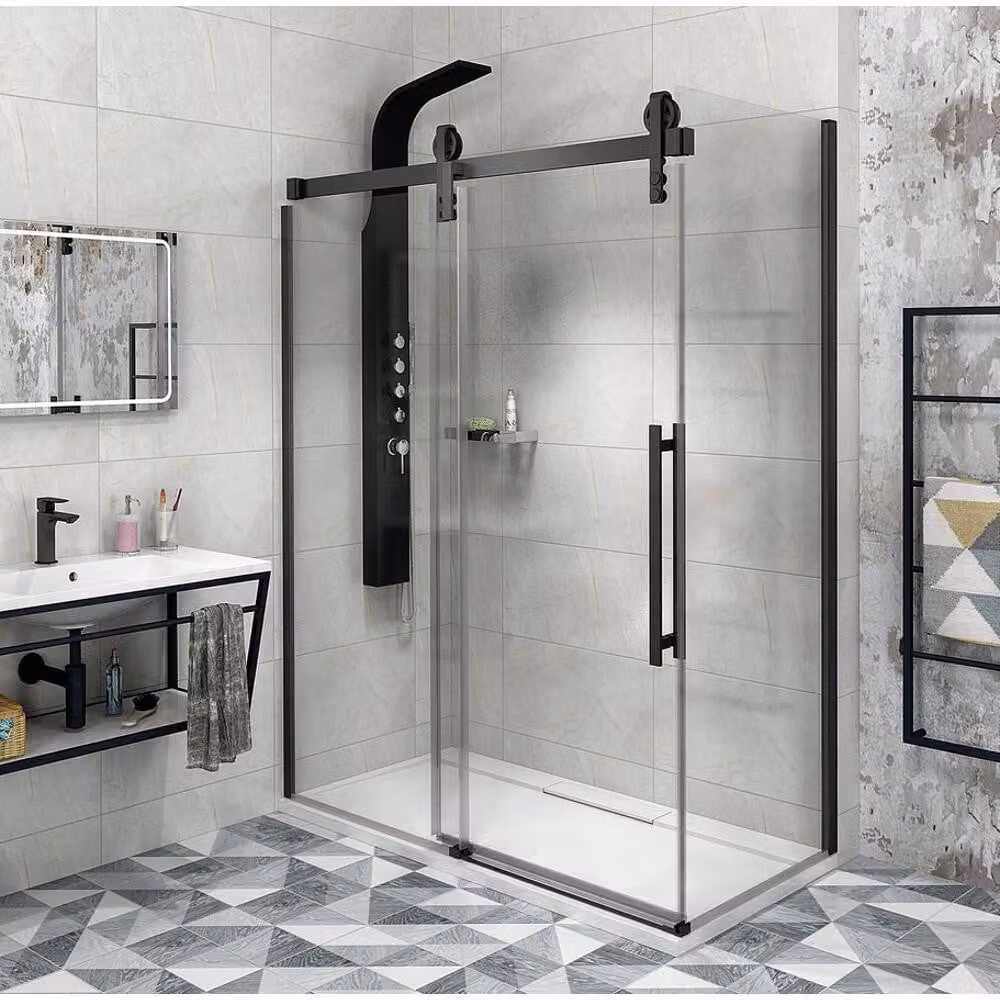 VOLCANO BLACK Cabina doccia rettangolare 1300x1000mm variante L/R