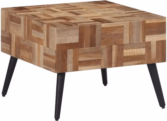 Tavolino da salotto | Tavolino da caff¨¨ | Tavolino da Soggiorno Grigio 55x55x40cm Massello Teak di Recupero