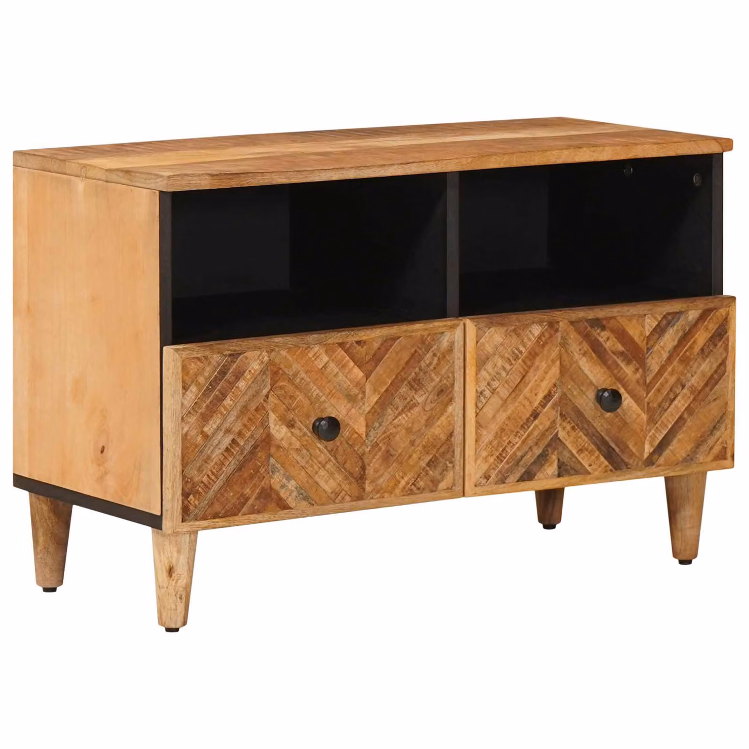 Armadio di stoccaggio moderno vidaXL in legno di mango marrone con cassetto L 70 cm, P 33,5 cm, H 46 cm
