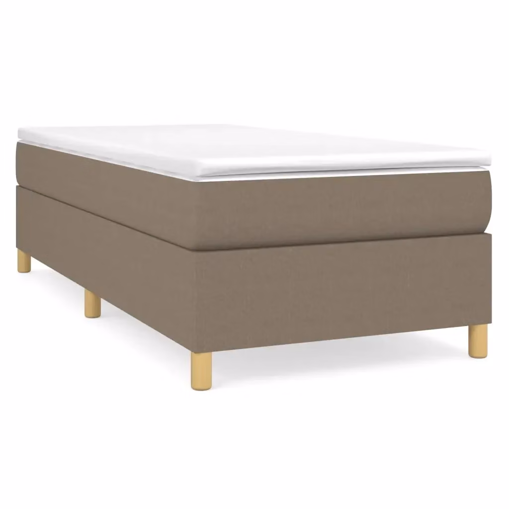Letto ibrido vidaXL con giroletto a molle e materasso in tessuto beige e bianco, L/P/H: 200 x 90 x 35 cm – 2