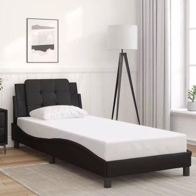 Struttura Letto Zadar Design Mania in Similpelle Nero L 90 cm x P 200 cm – 1