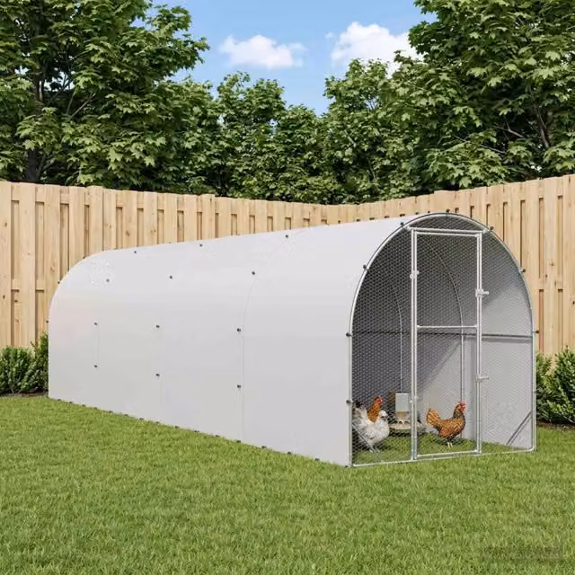Pollaio Argento 800 x 200 x 200 cm Acciaio zincato 3434688