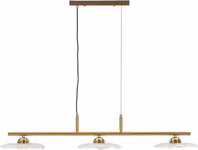 Lampadelle Ario Emily 3 Luci Vetro Trasparente cm 100x24x18