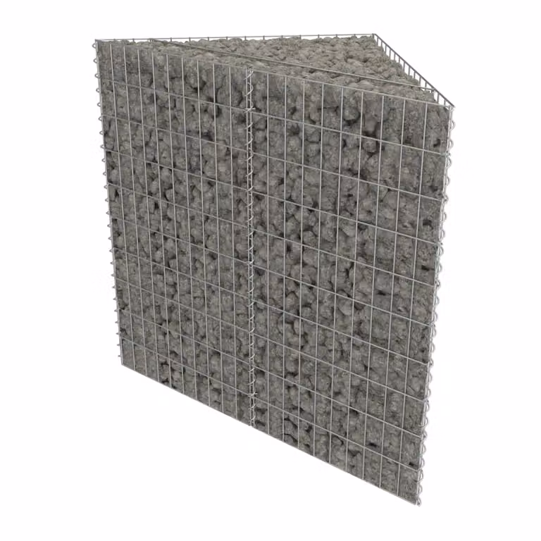 vidaXL Fioriera a gabbioni in acciaio zincato 75×75×100 cm