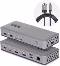 Docking Station HUB 3 in 1 Startech.Com USB C con Dual Monitor, Grigio