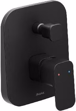 Ravak 10° Free TD F 065.20BL.O2.RB070 miscelatore a incasso a 2 vie senza corpo, nero