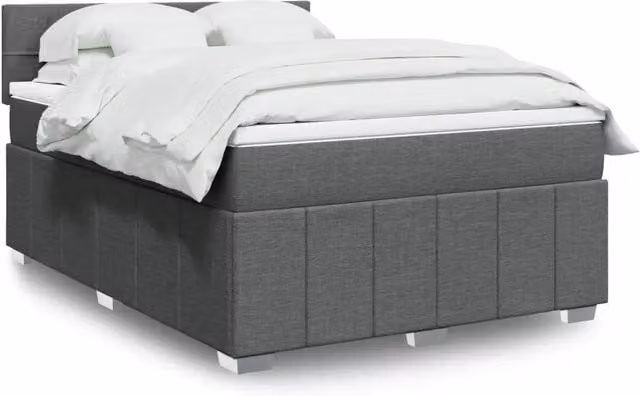 Letto Ibrido Moderno vidaXL con Materasso Grigio e Bianco L/P/H: 140 x 200 cm
