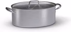 Casseruola professionale Ballarini Serie 7000 in alluminio silver naturale L: 32 cm, P: 23 cm, H: 23 cm