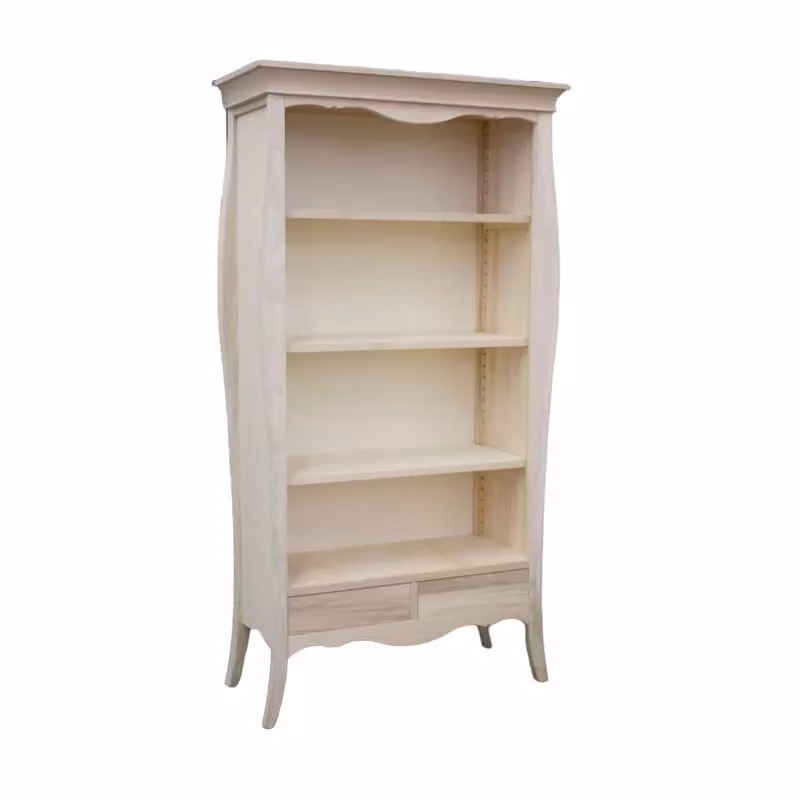 Libreria classica in legno con 2 cassetti bianco Mobili 2G L/P/H: 106 x 47 x 204 cm – 2