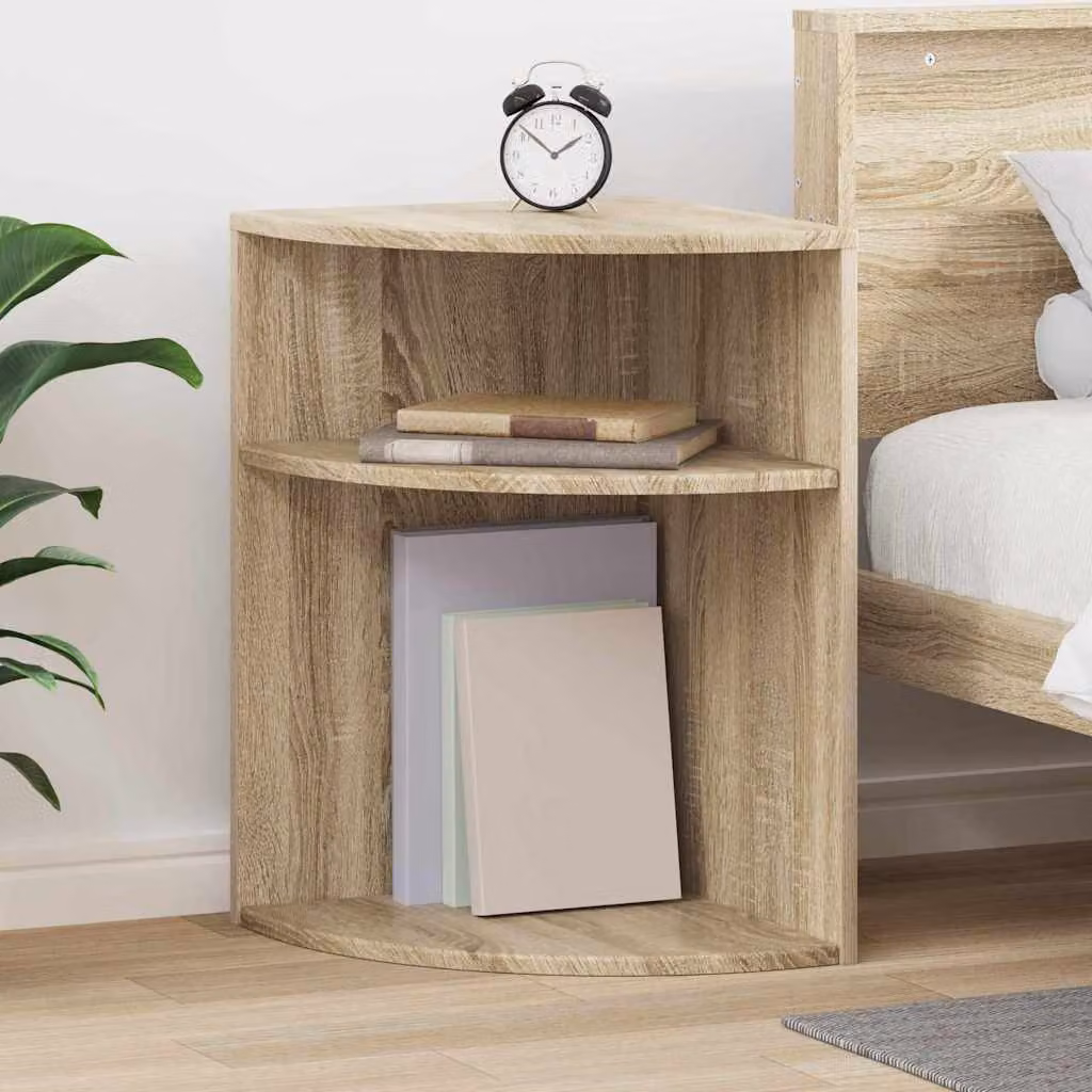 vidaXL Tavolino moderno in legno Rovere Sonoma marrone L/P/H: 39,7 x 39,7 x 60 cm