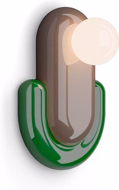 Applique Ferroluce Eclair in Ceramica Verde con 1 Luce G9
