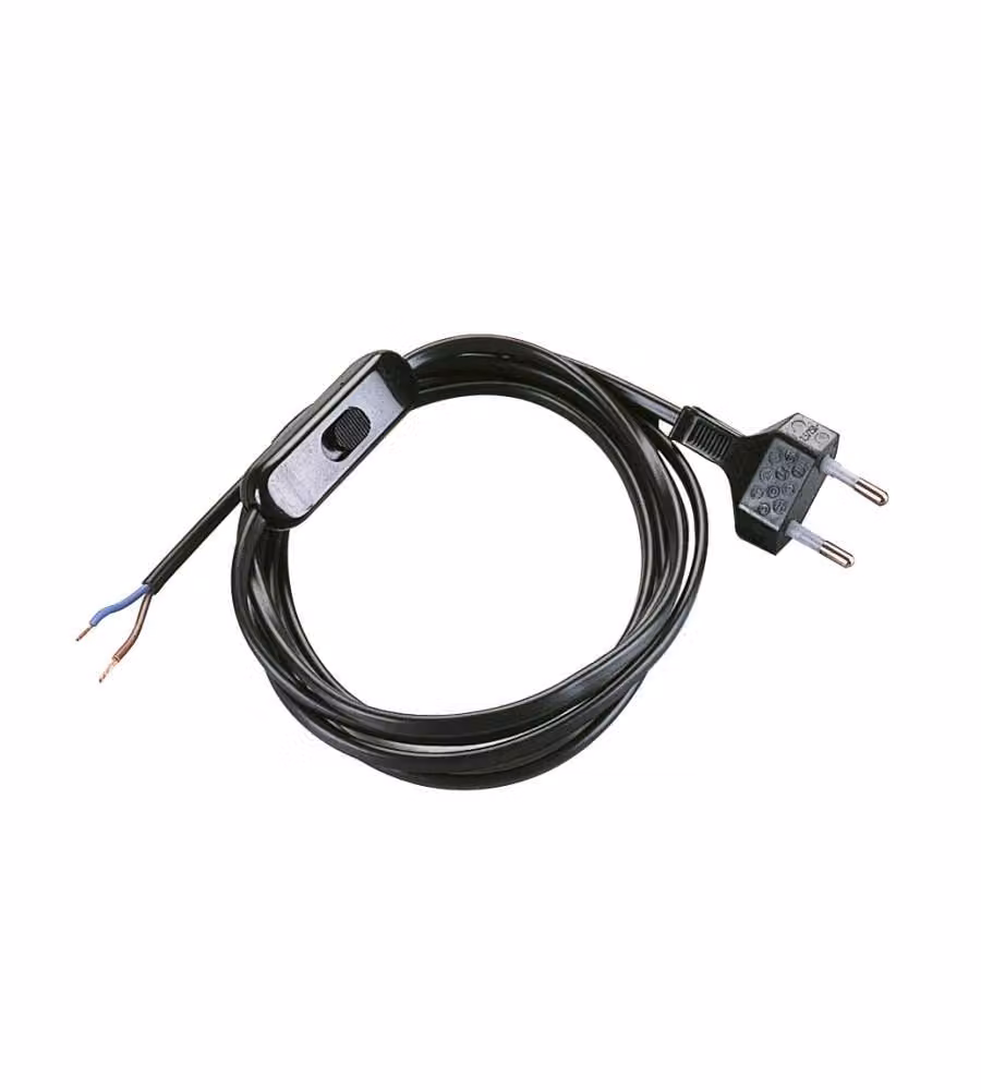 Cavo elettrico per abat jour con interruttore Poly Pool nero, lunghezza 1,5 m – 1
