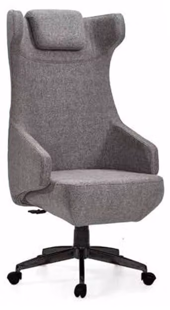 Bürostuhl Sessel Wohnzimmer Chefsessel Bürosessel Drehstuhl Office Grau Textil