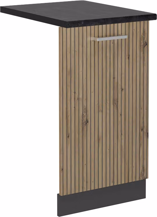 Pannello frontale della lavastoviglie Vicco R-Line Rovere artigianale 45 cm , PL Antracite, Model 55136