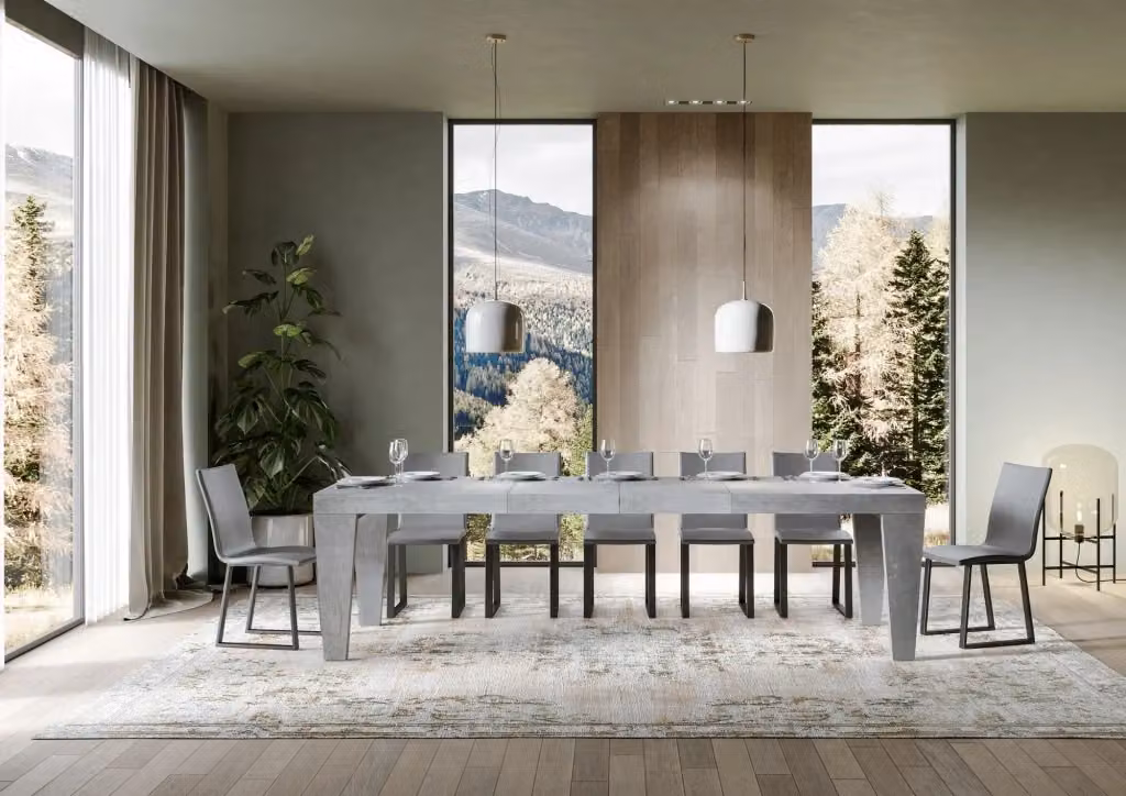 Tavolo allungabile moderno Itamoby Pimbo Premium colore grigio L/P/H: 160/420 x 90 x 77 cm – 2