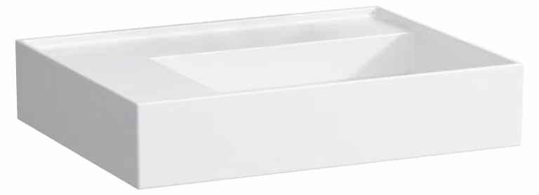 LAUFEN Kartell lavabo à poser, tablette à gauche, sans trou pour robinet, sans trop-plein, 600x460mm, H8183354001121, H8183354001121