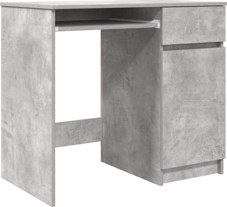 Scrivania Grigio Cemento 86x49x76 cm in Legno Multistrato