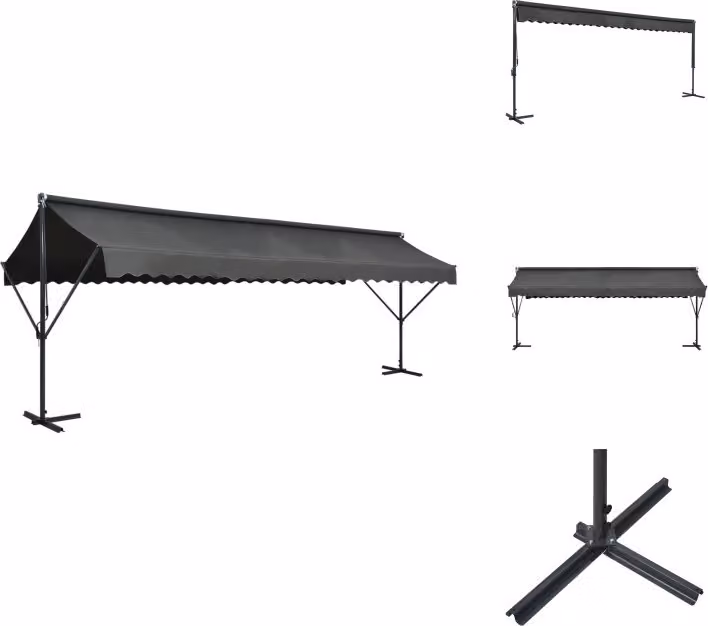 vidaXL Tenda da sole autoportante 600x300 cm antracite -  Ombrelloni e protezioni solari