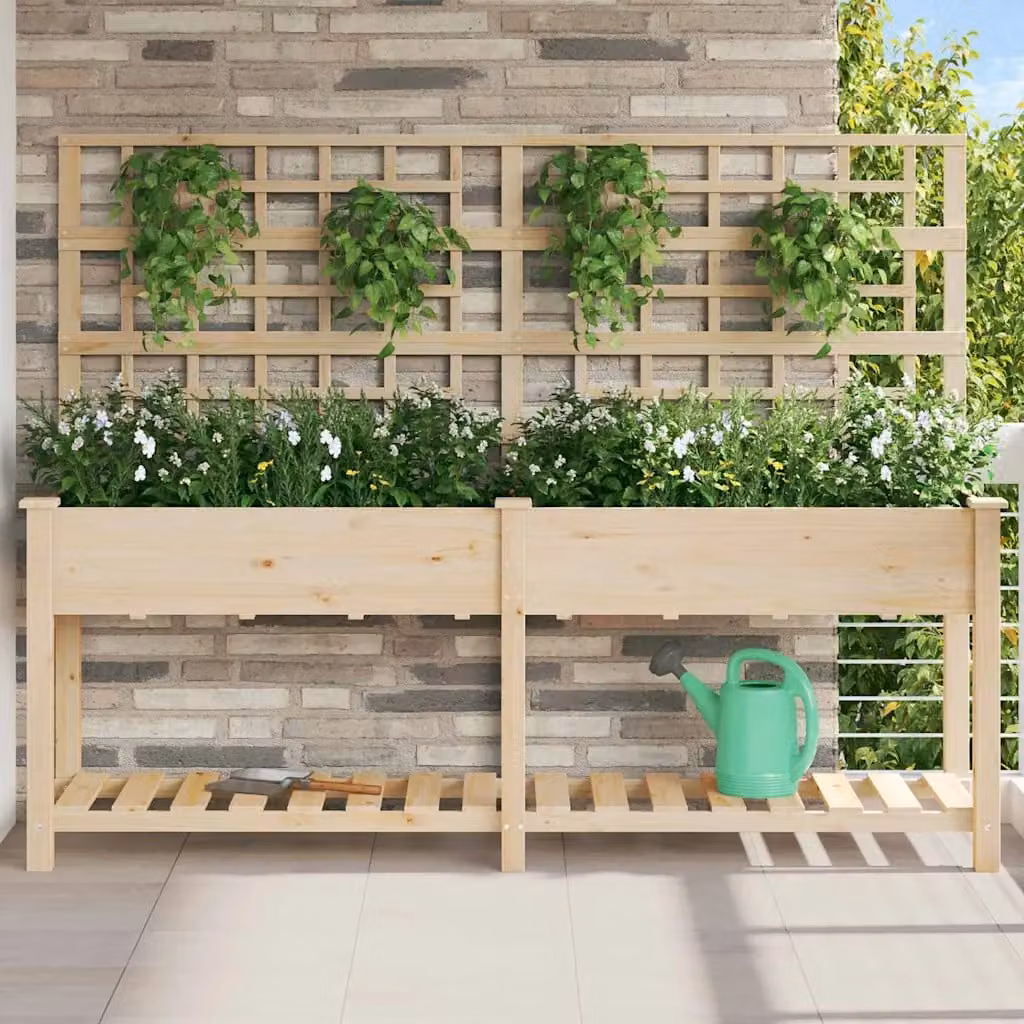 Vaso da giardino vidaXL Beige L: 203,5 cm, P: 54 cm, H: 152,5 cm