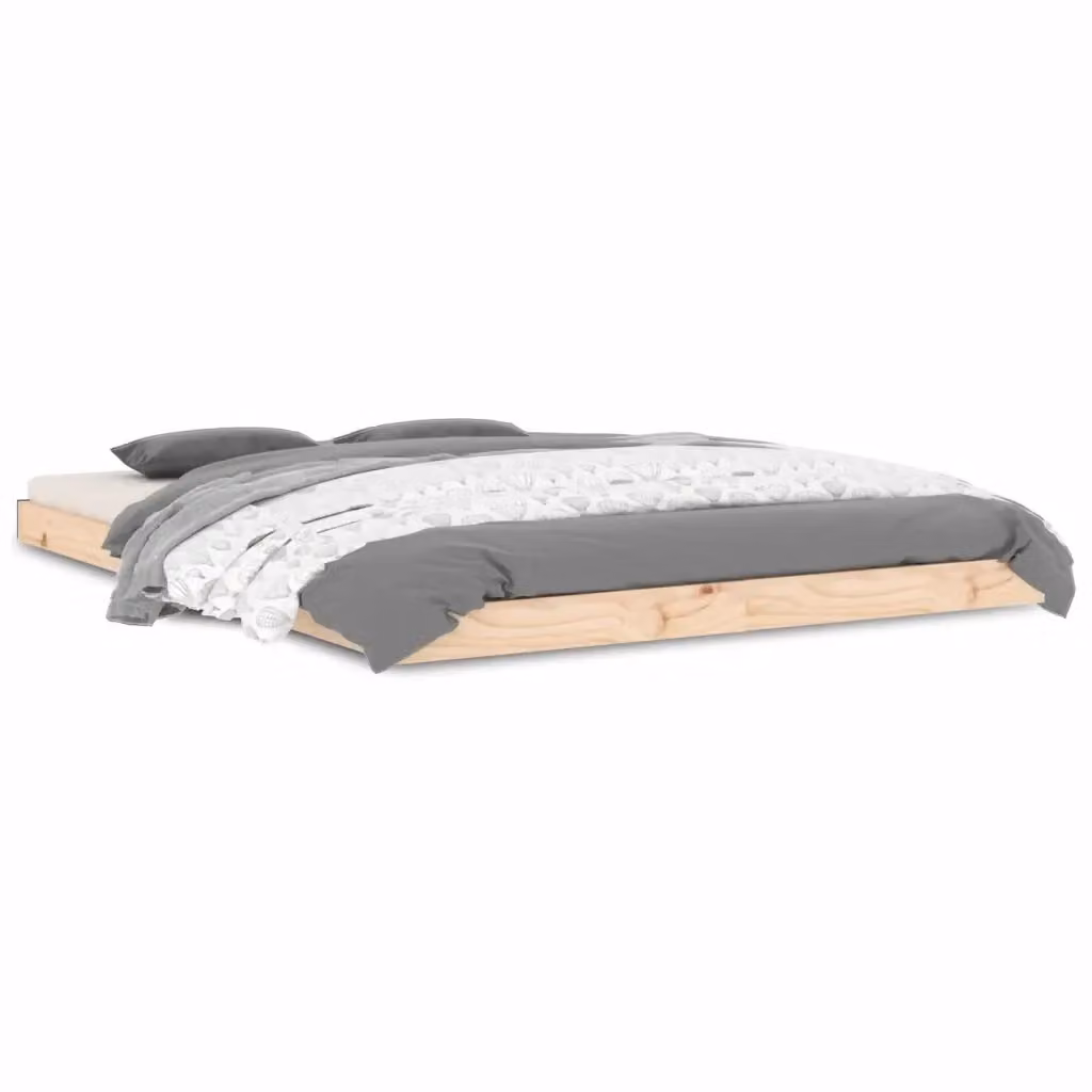 Giroletto Double vidaXL in Legno Massello di Pino Naturale L: 139 cm, P: 193,5 cm – 2