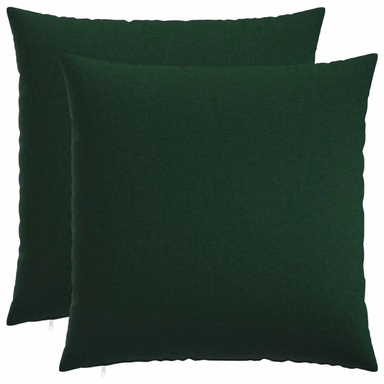 Set di 2 cuscini quadrati vidaXL HEERLEN in tessuto verde, lavabili e con rivestimento rimovibile, 80 x 80 x 80 cm