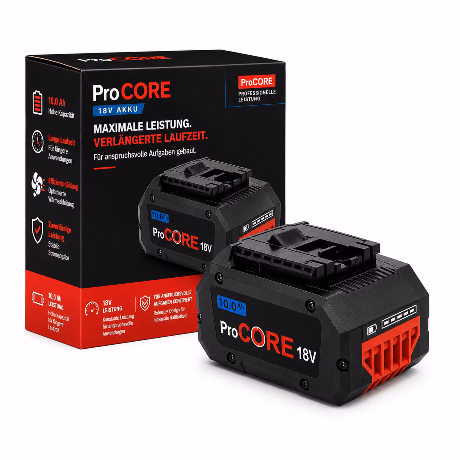 Batteria ProCORE18V da 10 Ah per il sistema Professional 18 V degli utensili Bosch