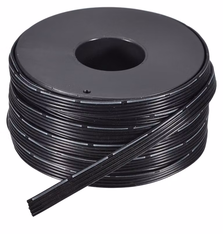 Cavo piatto in silicone, 5 conduttori, 24 AWG, 15 metri, colore nero