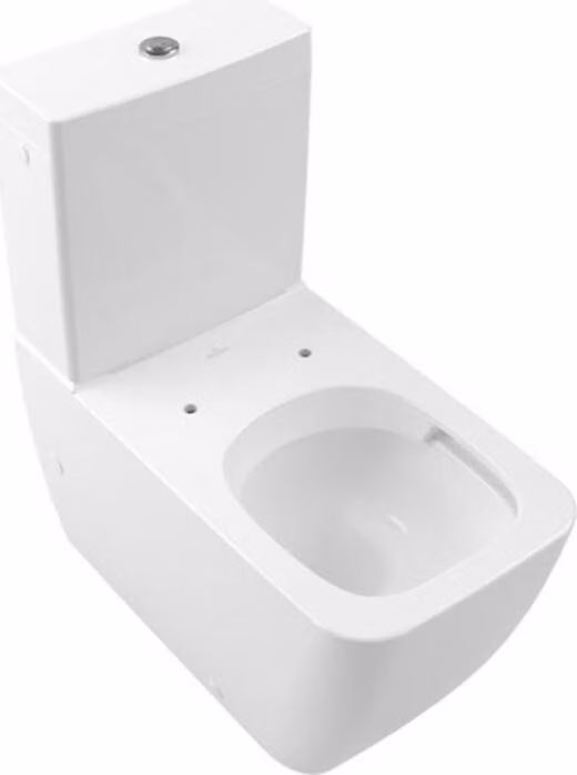 Villeroy & Boch Venticello WC à fond creux pour combinaison, DirectFlush sans bord, au sol, 375x700x400mm, 4612R001, 4612R001