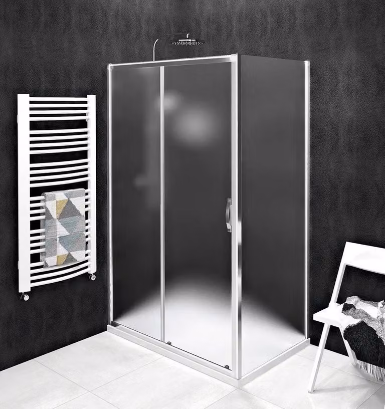 Cabina doccia Gelco SIGMA SIMPLY rettangolare, dimensioni 1200x800 mm, versione sinistra/destra, vetro effetto "Brick"