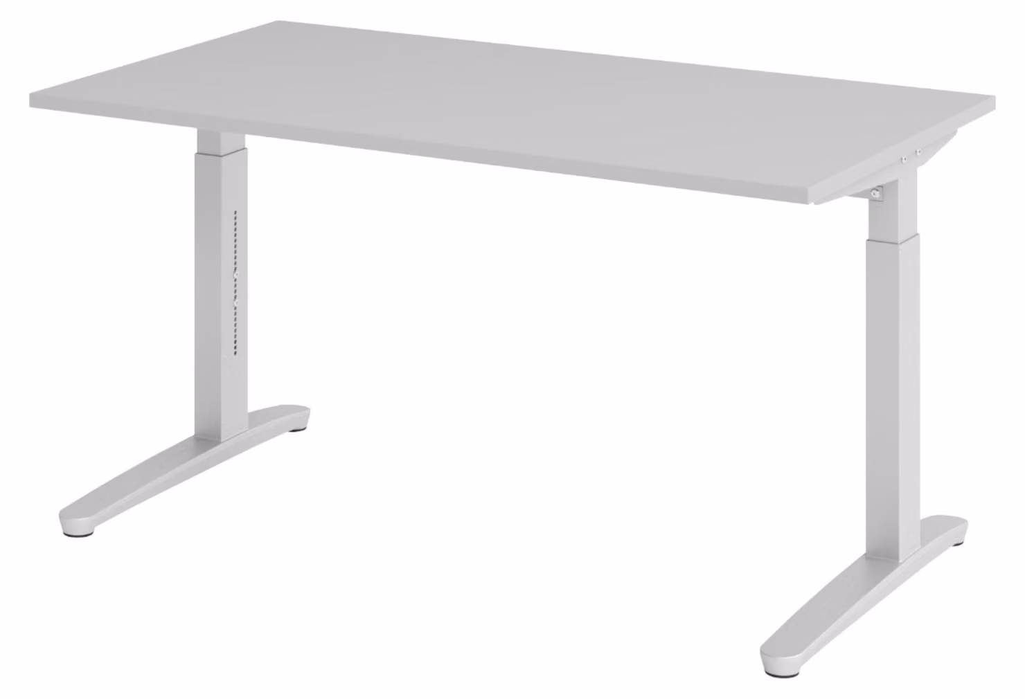 Scrivania bümö Serie XB - Struttura: argento, finitura: grigio, dimensioni: 140 x 80 cm