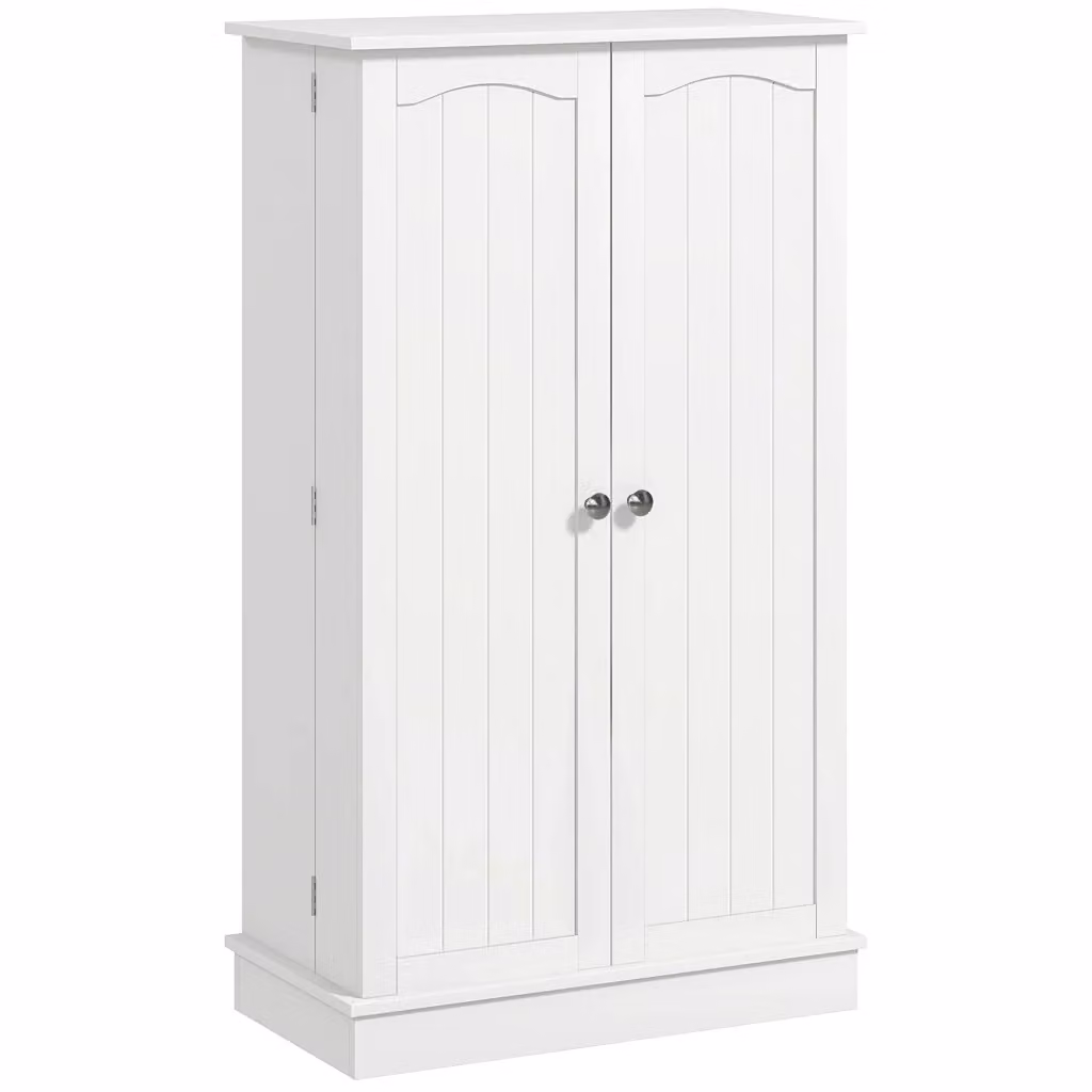 Armadio da cucina Minimal con ante, ripiani e porta spezie, bianco, L: 60 cm, P: 30 cm, H: 104 cm – 2