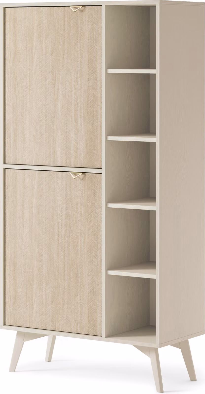 FURNLUX Credenza Forest Beige 80cm / Colore principale: Beige / Dimensioni: 80 x 160 x 38 cm