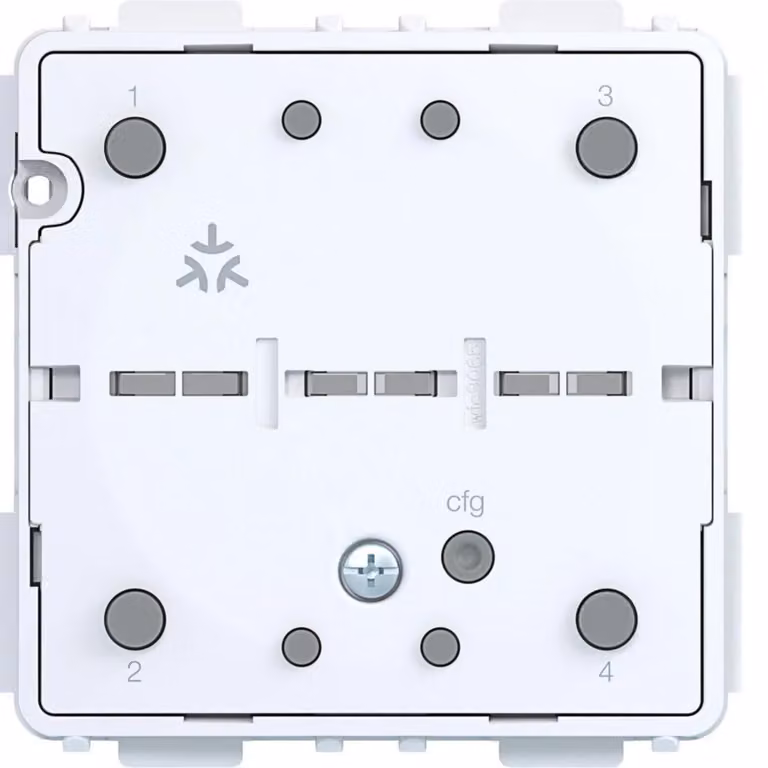 Modulo tastiera Hager connesso, a 2 vie, compatibile con Matter over Thread e per montaggio a incasso A.x/C.x, 230V, 1 pezzo.