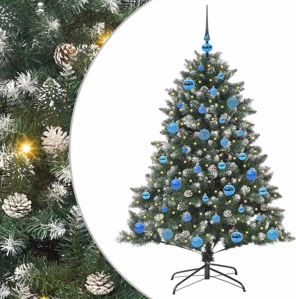 Albero di Natale artificiale con 150 LED Verde 150 cm
