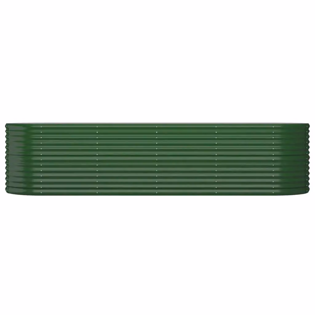 Fioriera rialzata in acciaio per giardino e terrazze verde L: 296 cm, P: 80 cm, H: 68 cm – 2