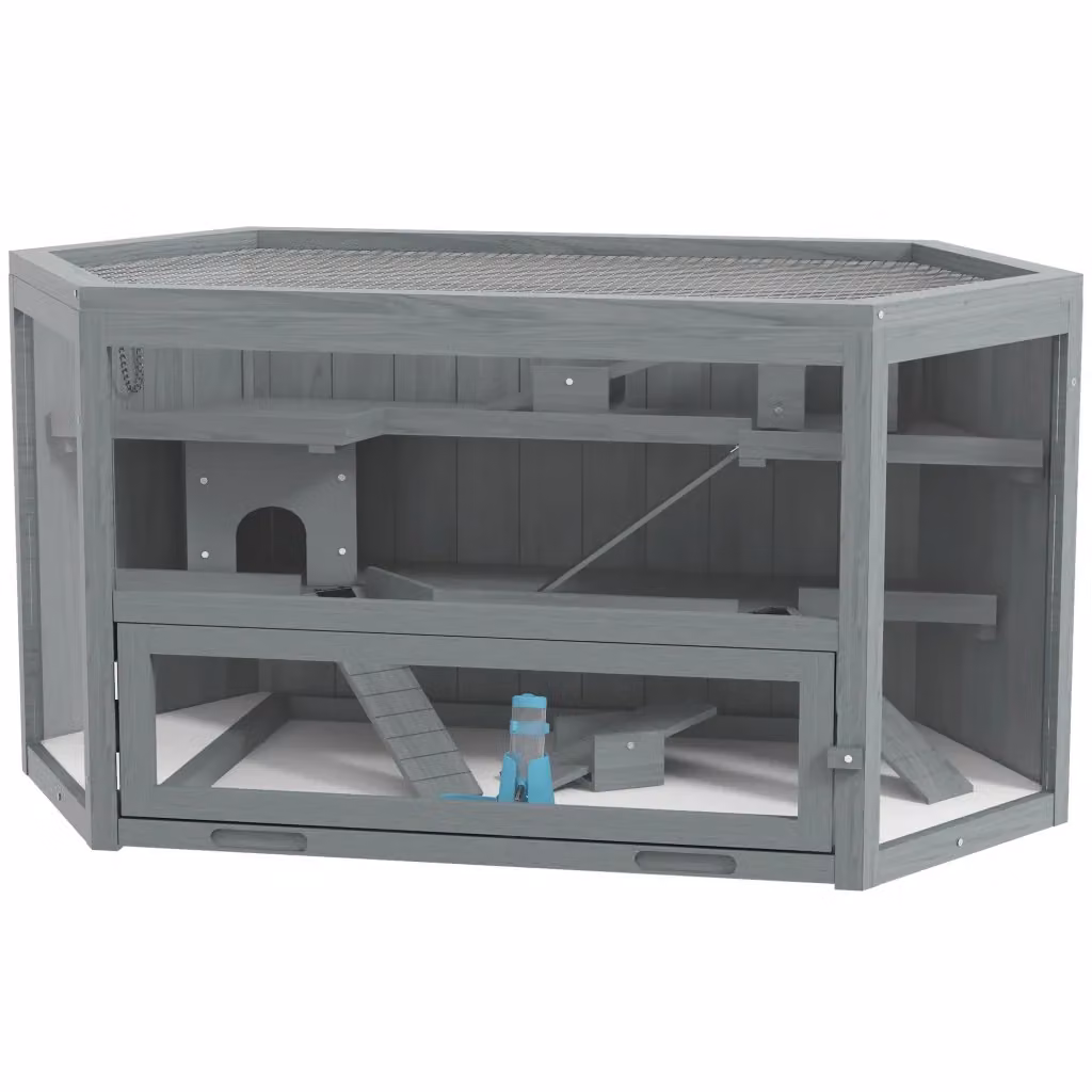 Gabbia per Criceti Minimal a 3 Piani Grigia L: 115 cm, P: 60 cm, H: 55 cm – 2
