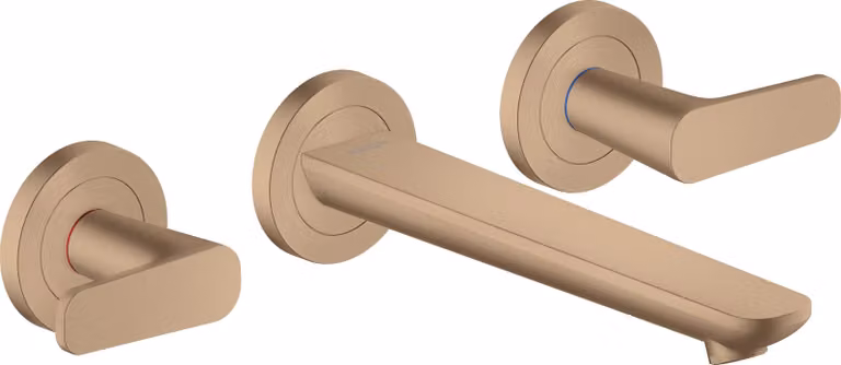 hansgrohe AXOR Citterio C robinetterie de lavabo 3 trous encastrée pour montage mural, bec 195mm, 49070310, 49070310