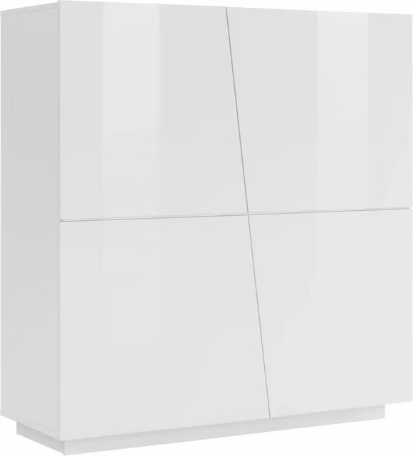 Mobile Madia VEGA L 120 x H 126 x P 43 cm bianco lucido