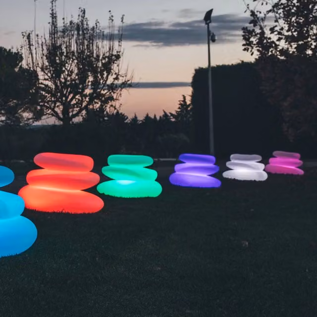 Lampada LED Multicolor Eden Bright TEKCNOPLAST con telecomando per giardino e tavolo, colore nero