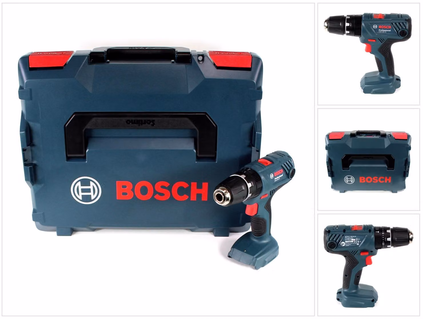 Trapano a percussione a batteria Bosch Professional GSB 18V-21 18V 55Nm + L-Boxx - senza batteria, senza caricabatterie, 06019H1108