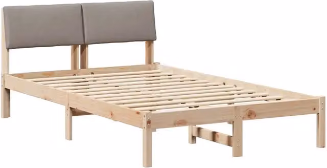 Letto matrimoniale | Letto per adulti | Struttura del Letto con testiera Marrone e taupe 120 x 200 cm