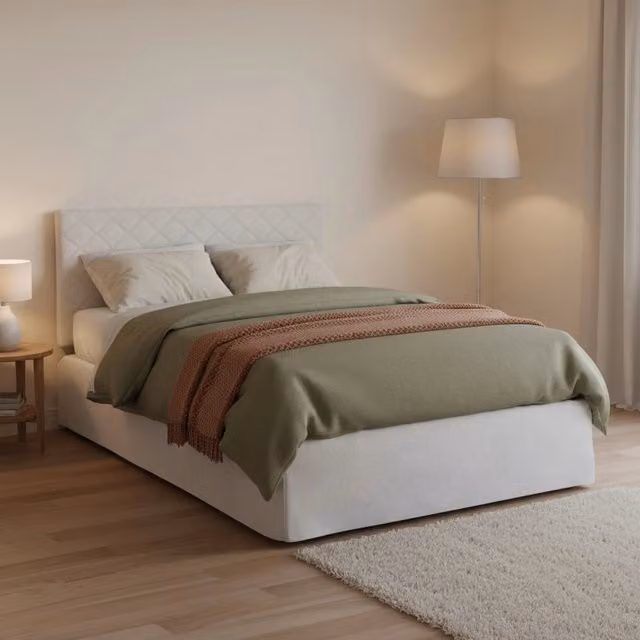 Anas, Letto Piazza e Mezza Sfoderabile Made in Italy, Bianco