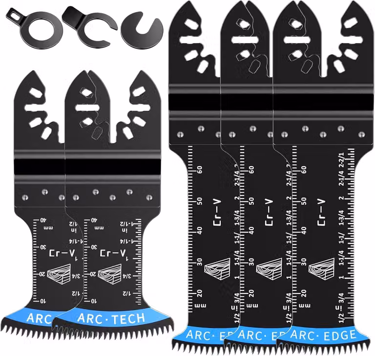 Lame per seghetto multiuso, set da 5 pezzi, per legno, plastica e metallo, accessori per utensili multifunzione