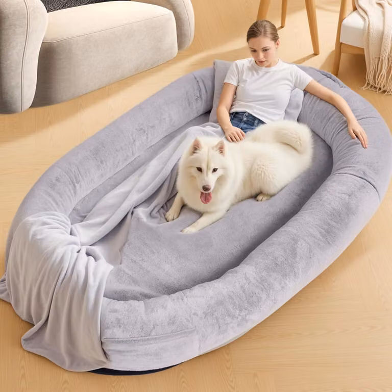 Cuccia per cani e persone, 180 x 114 x 35 cm, grigia