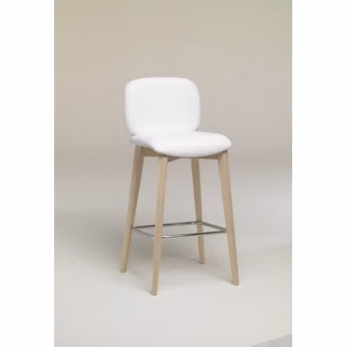 Sgabello Samir legno ed ecopelle basso Friulsedie