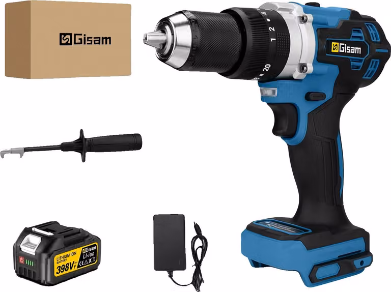 Trapano a percussione, motore brushless, coppia elevata, 1 batteria