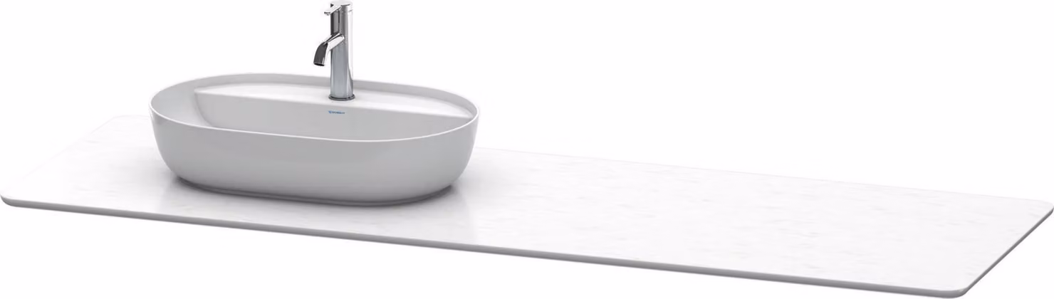 Console en pierre de quartz Duravit Luv, largeur 1783mm, adaptée au meuble sous-lavabo LU9563, LU9568, LU9468L1717, LU9468L1717