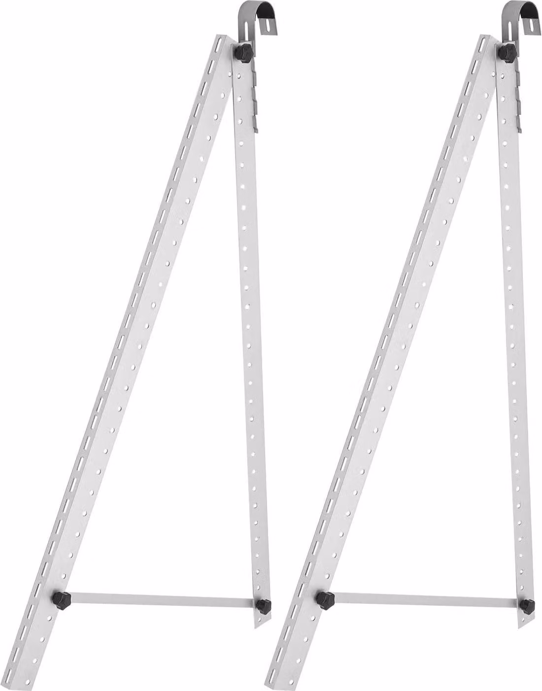 Supporto per pannelli solari - Supporto inclinabile regolabile - Set da 2 pezzi - Angolo 0–90° - Portata 100 kg - Per tetti piani e camper - Bianco