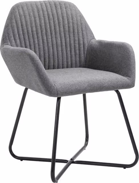 Sedie da Pranzo 6 pz Grigio Scuro in Tessuto 277097